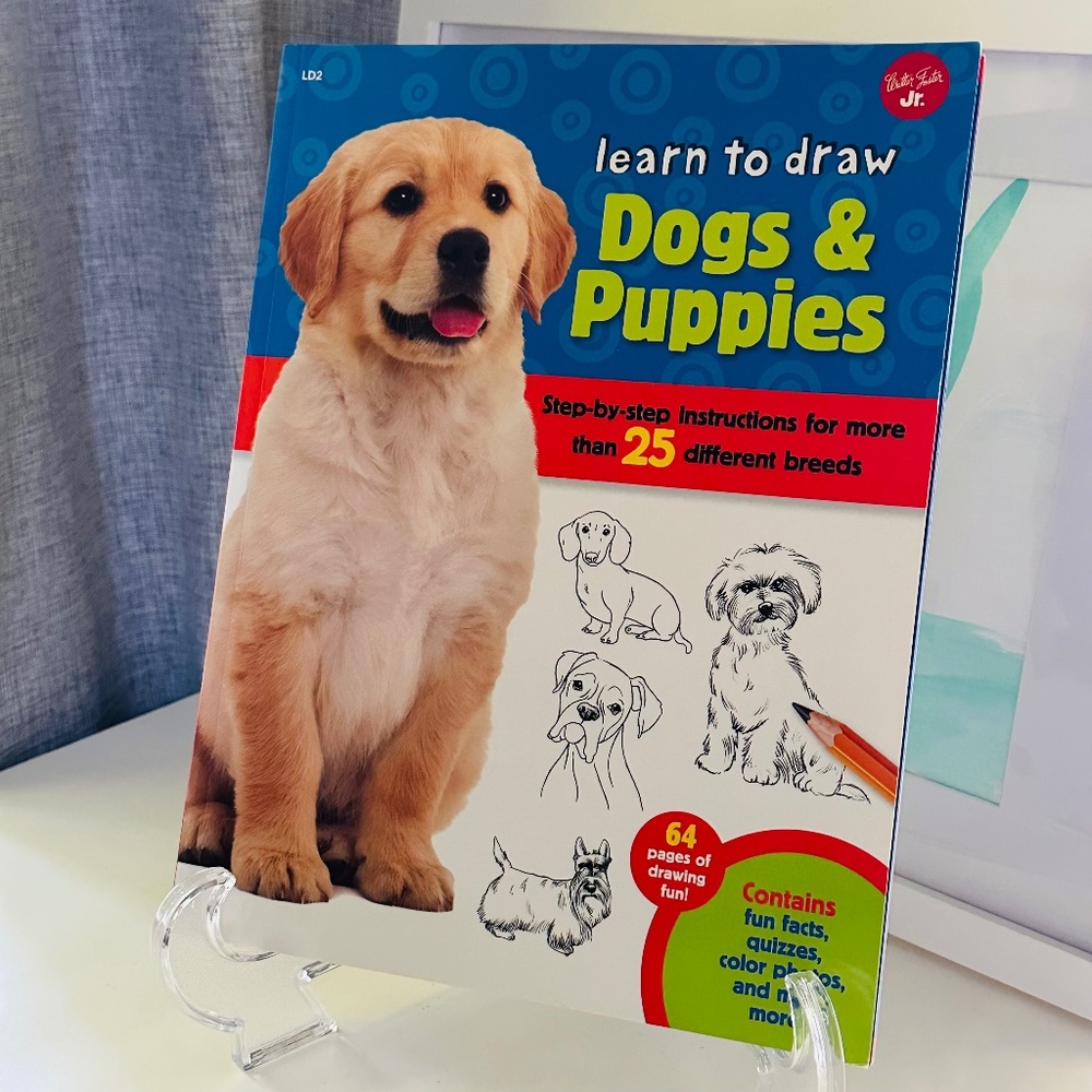 NEW Learn To Draw Dogs & Puppies Paperback Drawing Activity Book